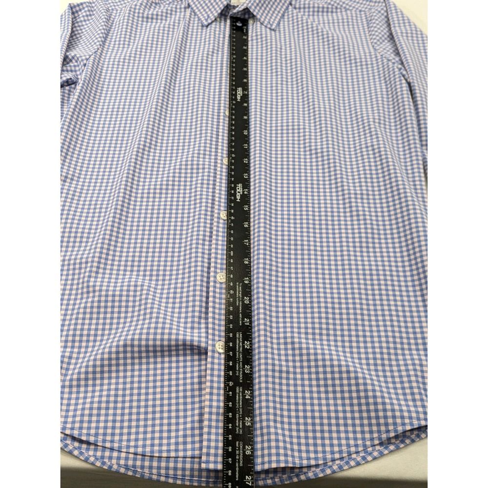 Mizzen+Main‎ Performance Button Up Shirt Mens Medium Trim Fit Plaid Long Sleeve - Picture 6 of 9